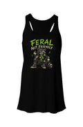Feral Not Friendly Graphic Flowy Racerback Tank