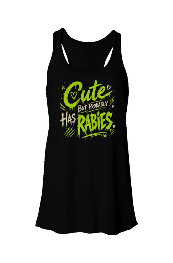 Cute But Probably Has Rabies Flowy Racerback Tank