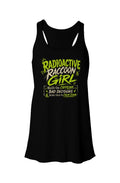 Radioactive Raccoon Girl Flowy Racerback Tank