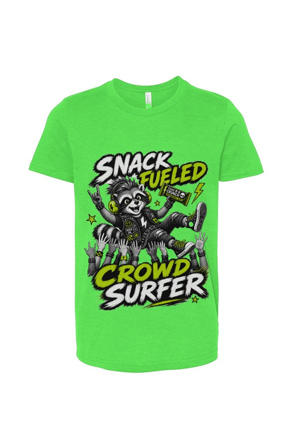 Snack Fueled Crowd Surfer Boy Youth Tee