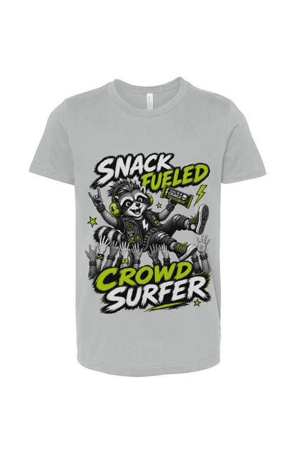 Snack Fueled Crowd Surfer Boy Youth Tee