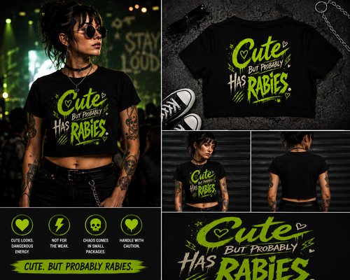 Cute But Probably Has Rabies-Crop Tee