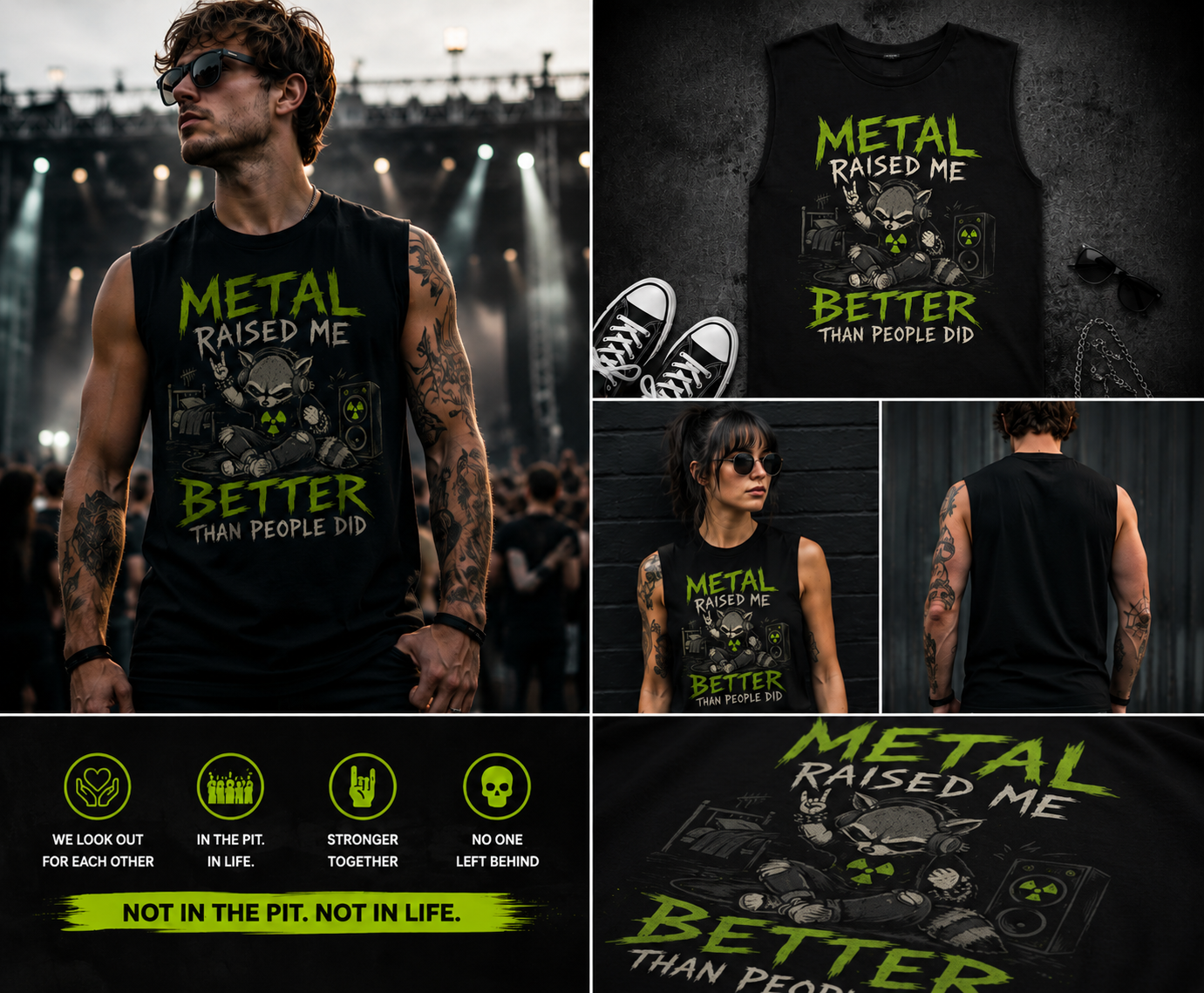 Metal Raised Me Better Than People Did Muscle Tank