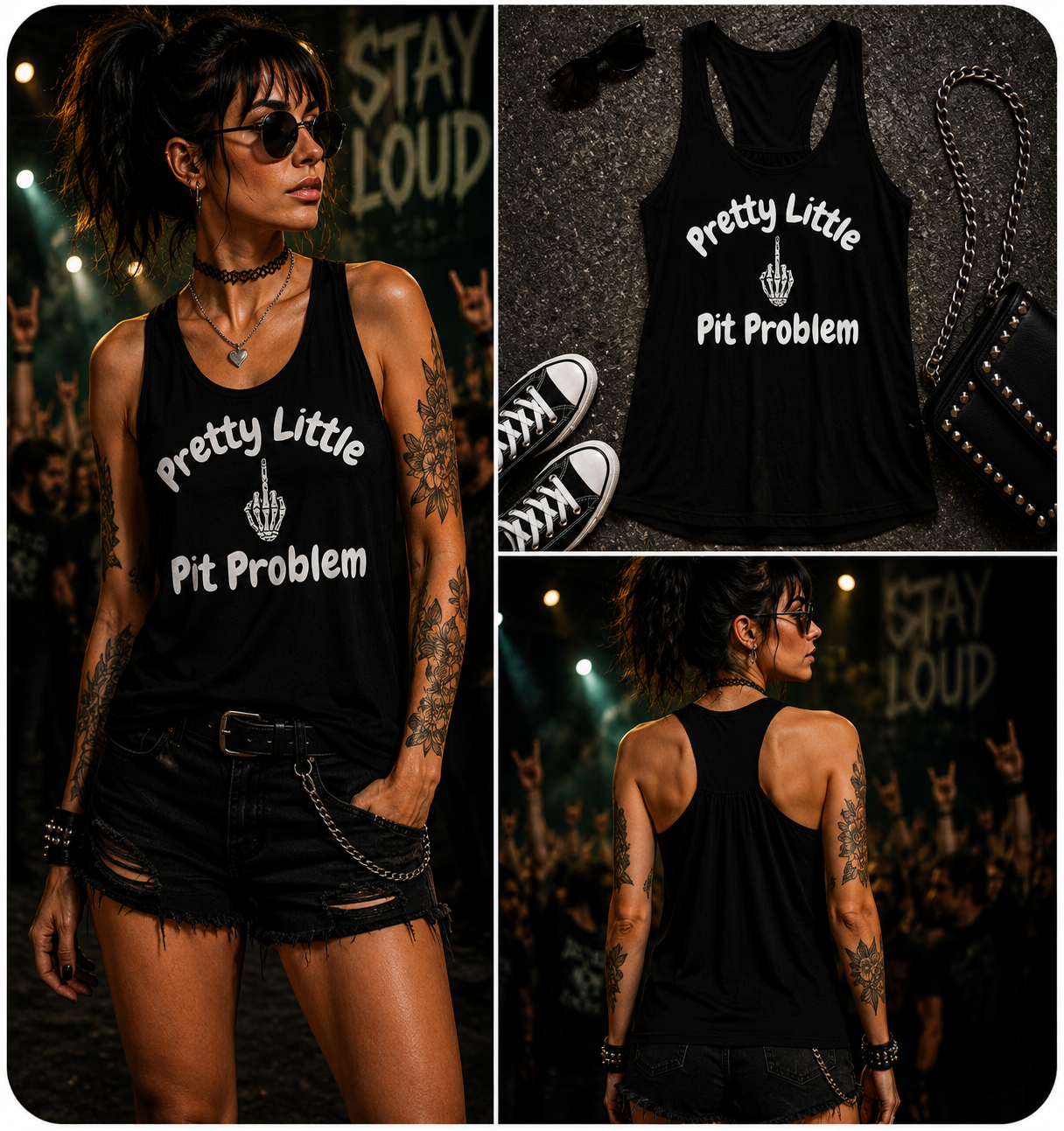 Pretty Little Pit Problem Flowy Racerback Tank
