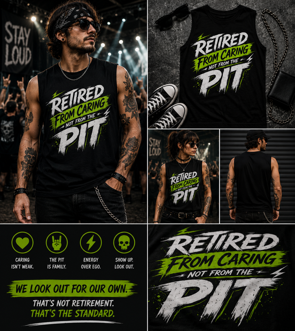 Retired From Caring, Not From the Pit Muscle Tank