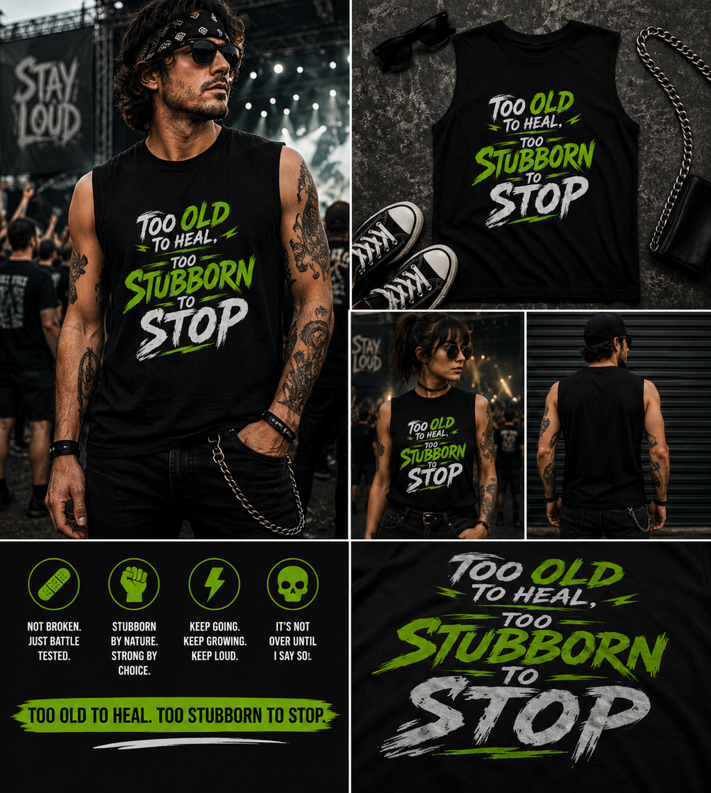Too Old to Heal, Too Stubborn to Stop Muscle Tank
