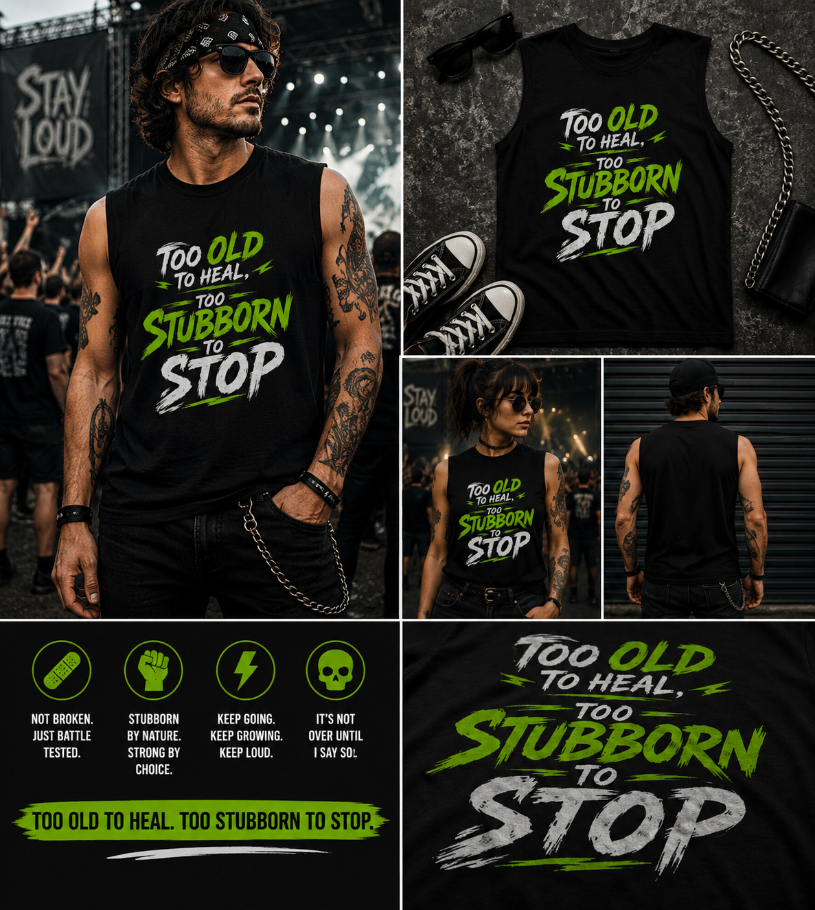 Too Old to Heal, Too Stubborn to Stop Muscle Tank
