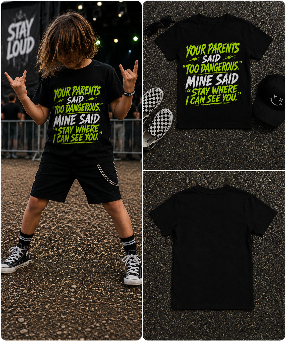 Your Parents Said “Too Dangerous.” Mine Said “Stay Where I Can See You.” Youth Tee